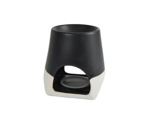 Homéa Senteurs, Brule-Parfum Céramique Ø10 x H10,5 cm Bicolore Noir