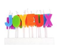 Homéa, Set de 18 Bougies Lettres Joyeux Anniversaire H7 cm Multicolore