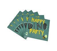Homéa, Set de 20 Serviettes en Papier 3 Plis 33 x 33 cm Happy Dino