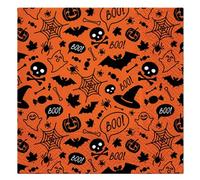 Homéa, Set de 20 Serviettes Papier 3 Plis 33 x 33 cm Motif Hallowéen Orange