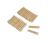 Homéa, Set de 24 Pinces à Linge Bois 7 cm Naturel