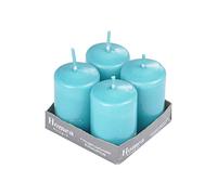 Homéa, Set de 4 Bougies Pilier Ø4 x H6 cm Essentiel Parfum Eucalyptus