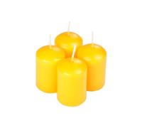 Homéa, Set de 4 Bougies Pilier Ø4 x H6 cm Essentiel Parfum Fleur de Tiare