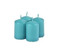Homéa, Set de 4 Bougies Pilier Ø4 x H6 cm Essentiel Parfum Lagon