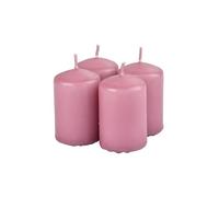 Homéa, Set de 4 Bougies Pilier Ø4 x H6 cm Essentiel Parfum Orchidée