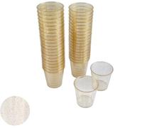 Homéa, Set de 40 Mini Verrines 30Ml Paillete Or