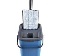Homéa, Set MOP Compact Seau Plastique Bicolore Anthracite/Bleu Paon