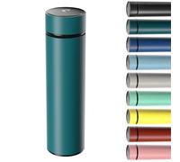 Homealexa Bouteille Isotherme en Acier Inoxydable 500ML, Bouteille Isotherme sous Vide avec Affichage de la Température Intelligent Température à Ecran LED Bleu Saphir