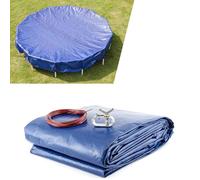 HomeBee Bâche de piscine d'hiver, bâche de piscine d'été, 2 en 1, en polyéthylène de 200 g/m², résistante aux UV, pour l'été et l'hiver, couverture d'été (rond Ø 520 cm)