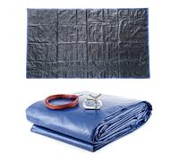 HomeBee® : couverture d'hiver pour piscine, couverture d'été pour piscine, bâche 2-en-1 en PE 200 g/m², bâche de protection résistante aux UV, forme rectangulaire, 460 cm x 260 cm