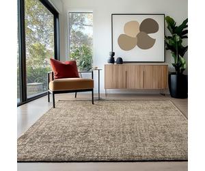 HomebyHome Tapis Coton Beige 160x230 cm Lavable Style Boho Vintage Kilim Poils Courts Antidérapant Doux Mélangé pour Salon Chambre Bureau Cuisine