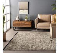 HomebyHome Tapis Coton Beige 240x340 cm Lavable Style Boho Vintage Kilim Poils Courts Antidérapant Doux Mélangé pour Salon Chambre Bureau Cuisine