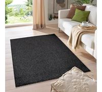 HomebyHome Tapis Couloir 60x100 cm Anthracite, Surface à Poils Courts Unie, esthétique Actuelle, Forme rectangulaire avec Support antidérapant pour Cuisine et entrée