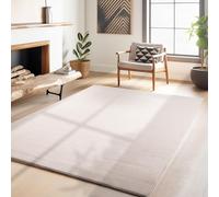 HomebyHome Tapis Couloir Lavable 80x250 cm Beige Moderne Uni Doux Antidérapant Facile d'entretien Lavable en Machine pour Entrée Chambre Cuisine