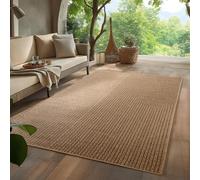 HomebyHome Tapis Extérieur 120x170 cm Résistant aux Intempéries Facile d'entretien Aspect Jute Naturel Design Scandinave pour Salon Chambre Terrasse Balcon Jardin
