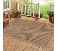 HomebyHome Tapis Outdoor 120x170 cm, Tapis résistant pour Balcon et terrasse, Structure Plate Style Jute, adapté à l'intérieur et l'extérieur
