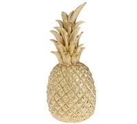 HomeDecTime Talking Tables Modern Metallics Décoration Ananas, Bibelot Décoratif pour Mariage, Fête et Festivités - Doré - 5.5x5.5x15cm