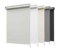 HOMEDEMO Store Enrouleur Occultant sans Perçage, 55 x 150 cm, Gris Clair | Largeur du Tissu 55cm, polyester opaque isolant thermique, protection intimité, sécurité chaîne, fixation avec/sans perçage