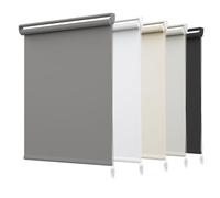 HOMEDEMO Store Enrouleur Occultant sans Perçage, 75 x 190 cm, Gris Foncé | Largeur du Tissu 75cm, polyester opaque isolant thermique, protection intimité, sécurité chaîne, fixation avec/sans perçage