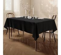 HomeDirect Nappe Polyester Facile d'entretien Rectangulaire 150 x 250 cm Uni Noir
