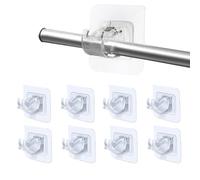Homefantasy 10 Pièces Rideaux sans Percage Crochet,Auto-Adhésifs Support Tringle,Accroche Rideau,Accroche Rideau Convient pour Les Porte-Serviettes, Les Salles De Bains, Les Hôtels et Les Cuisines
