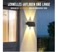 Homefire Lampes solaires pour extérieur - 4 appliques solaires murales extérieures appliques murales extérieures blanc chaud