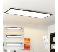 Homefire Plafonnier à panneau LED 120x30cm Lampe plafond plate à intensité variable Panneau plafond rectangulaire long Noir 40W