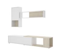 Homekit OBI Meuble TV, Bois, Blanc, 180x180/230x41 cm