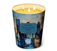 HomeLights Bougies parfumées | Grand pot 34 oz bougie de soja naturelle | 130 heures de longue durée avec 3 Wicks | Bohemian naturel pour la décoration de la maison Nuit d'été