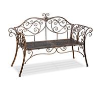 homelikesport Banc Exterieur Jardin Metal, Banc Vintage, Canape Jardin 2 Places, 133 * 49 * 90 cm