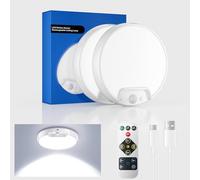 Homelist Lampe de Plafonnier avec Détecteur de Mouvement 2025 Plus récent, LED Plafond sans Fil avec Télécommande, 8000mAh Rechargeable Plafonnier pour Douche, Salle de Bain, Garage, Escalier