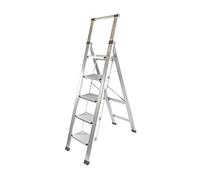 Homelux 710028 Escabeau ménager Plat, Aluminium, 5 marches