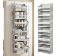 Homelux Theory 1 organiseur de porte robuste à suspendre au-dessus de la porte, 140 x 35,6 x 17 cm, 6 grandes poches avant et 12 poches latérales, organiseur de porte de placard pour chambre à