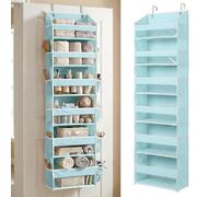 HOMELUX THEORY 1 organiseur de porte robuste à suspendre au-dessus de la porte, 140 x 35,6 x 17 cm, 6 grandes poches avant et 12 poches latérales, organiseur de porte de placard pour chambre à