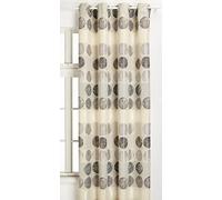 Homemaison 09347-8-AL Rideaux Jacquard avec Oeillets Ronds Gris/Argent 140 x 260 cm