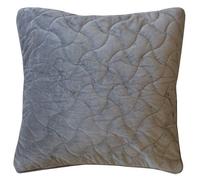 Homemaison 09415-0-AL Coussin Ameublement Velours Matelasse Gris 45 x 45 cm