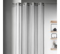HomeMaison.COM HM69806948 Rideau Etamine Fantaisie Tissé Polyester Gris 140 x 260 cm