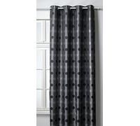 HomeMaison.COM HM69851343 Rideau Ameublement Jacquard Pois Polyester Gris 140 x 260 cm