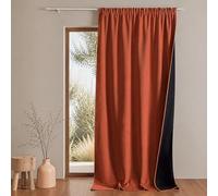 HomeMaison.com Rideau Isolant Thermique Occultant - Terracotta 140X260