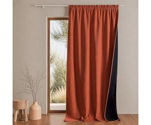 HomeMaison.com Rideau Isolant Thermique Occultant - Terracotta 140X260