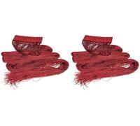 Homemaison HM69807872 Rideau à Fils Spaghetti Bordeaux 90 x 240 cm (Lot de 2)
