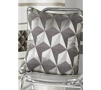 HomeMaison HM69C791988 Coussin en Jacquard à Imprimés Géométriques Bordeaux 45 x 45 cm