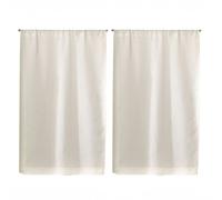 Homemaison - Paire De Petits Rideaux Unis En Etamine Beige 55x160 Cm