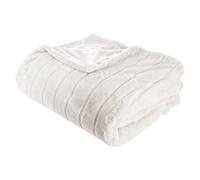 Atmosphera – Plaid Manoir en fausse fourrure blanc 180x230 cm
