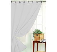 Homemaison Rideau Occultant Non Feu M1, Polyester, Argent, 260x240 cm