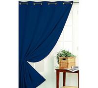 Homemaison Rideau Occultant Non Feu M1, Polyester, Outremer, 180x140 cm