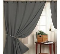 HomeMaison Rideau Occultant - Rideau Non feu - Anthracite - 240 x 260 cm