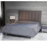 Homemania Courtepointe Pearl - Solid Color, Double, Winter - for Bed -Gris en Microfibre, 260 X 250cm