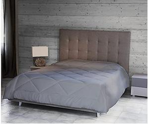 Homemania Courtepointe Pearl - Solid Color, Double, Winter - for Bed -Gris en Microfibre, 260 X 250cm