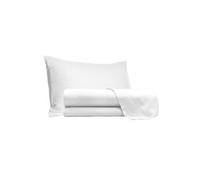 Homemania Ensemble de draps Double - Blanc - 180 x 300 cm